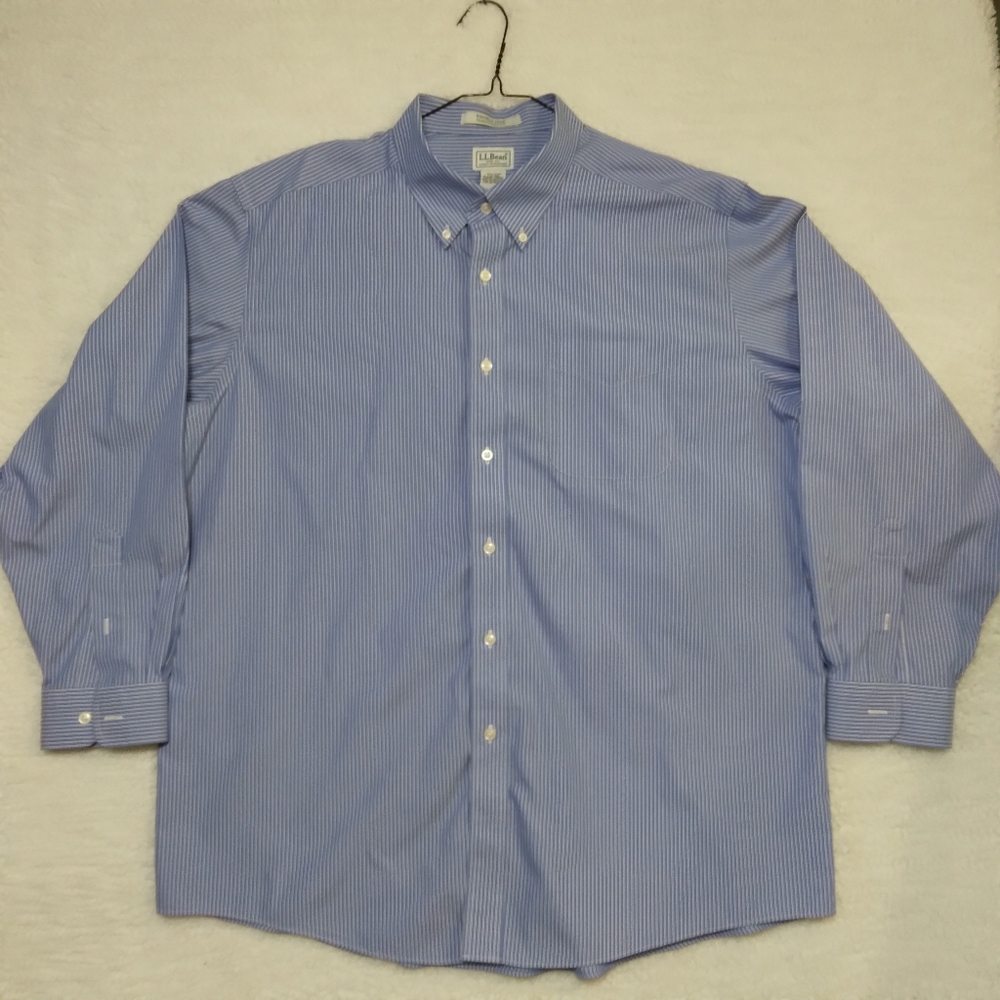 L.L. Bean Mens Long Sleeve Dress Shirt- Size 17 1/2-34
